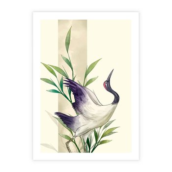 Plakat bez ramy 21x30 - Migocące Ptaki - japońska sztuka, ptak