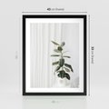 Plakat w ramie 40x50 - Kwiat w Bieli - kwiat w doniczce, białe wnętrze - rama czarna