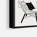 Obraz w ramie 50x50 - Boho Elegancja - boho wnętrze, salon - rama czarna