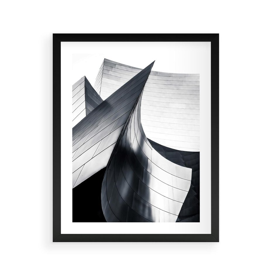 Plakat w ramie 40x50 - Miasto Współczesności - architektura, nowoczesne budynki - rama czarna