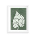 Plakat w ramie 30x40 - Migotliwe Wnętrze Zieleni - zielony plakat, roślinne motywy - rama biała