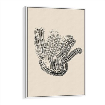 Obraz w ramie 70x100 - Abstrakcyjne Odbicie - abstrakcyjne odbicie, biało czarny - rama biała