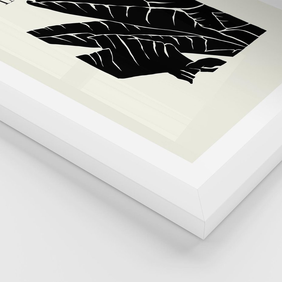 Plakat w ramie 30x40 - Rytmy roślinnego życia - nowoczesna sztuka, minimalistyczny styl - rama biała