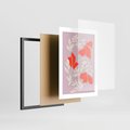 Plakat w ramie 30x40 - Kwiatowa Kreatywność - nowoczesny plakat, roślinne motywy - rama czarna