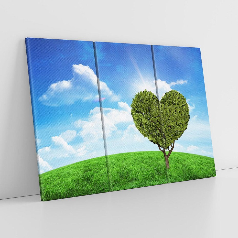 Obraz na płótnie 120x80 - Drzewo sercem nieba - drzewo, serce