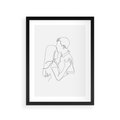 Plakat w ramie 30x40 - Bezgraniczne Przenikanie - para zakochanych, kobieta i mężczyzna - rama czarna