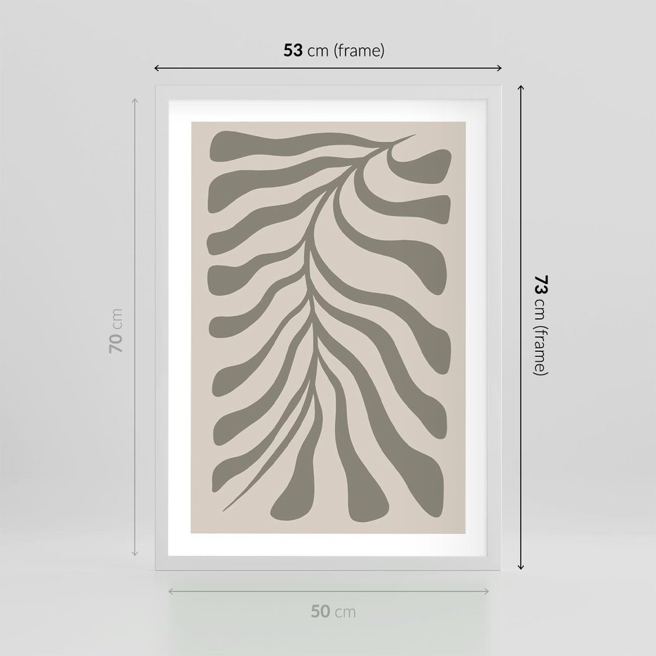 Plakat w ramie 50x70 - Zaklęte Kształty - nowoczesna sztuka, plakat modern - rama biała