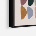 Obraz w ramie 70x100 - Granice Boho - abstrakcyjny obraz, geometryczna kompozycja - rama czarna