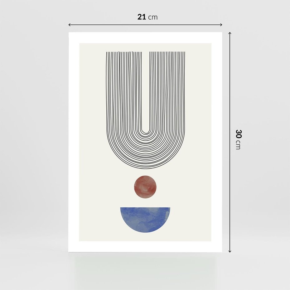 Plakat bez ramy 21x30 - Rozplątane Wibracje - nowoczesny plakat, styl midcentury