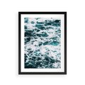 Plakat w ramie 30x40 - Potęga Natury: Wzburzone Fale Oceanu - wzburzone fale oceanu - rama czarna