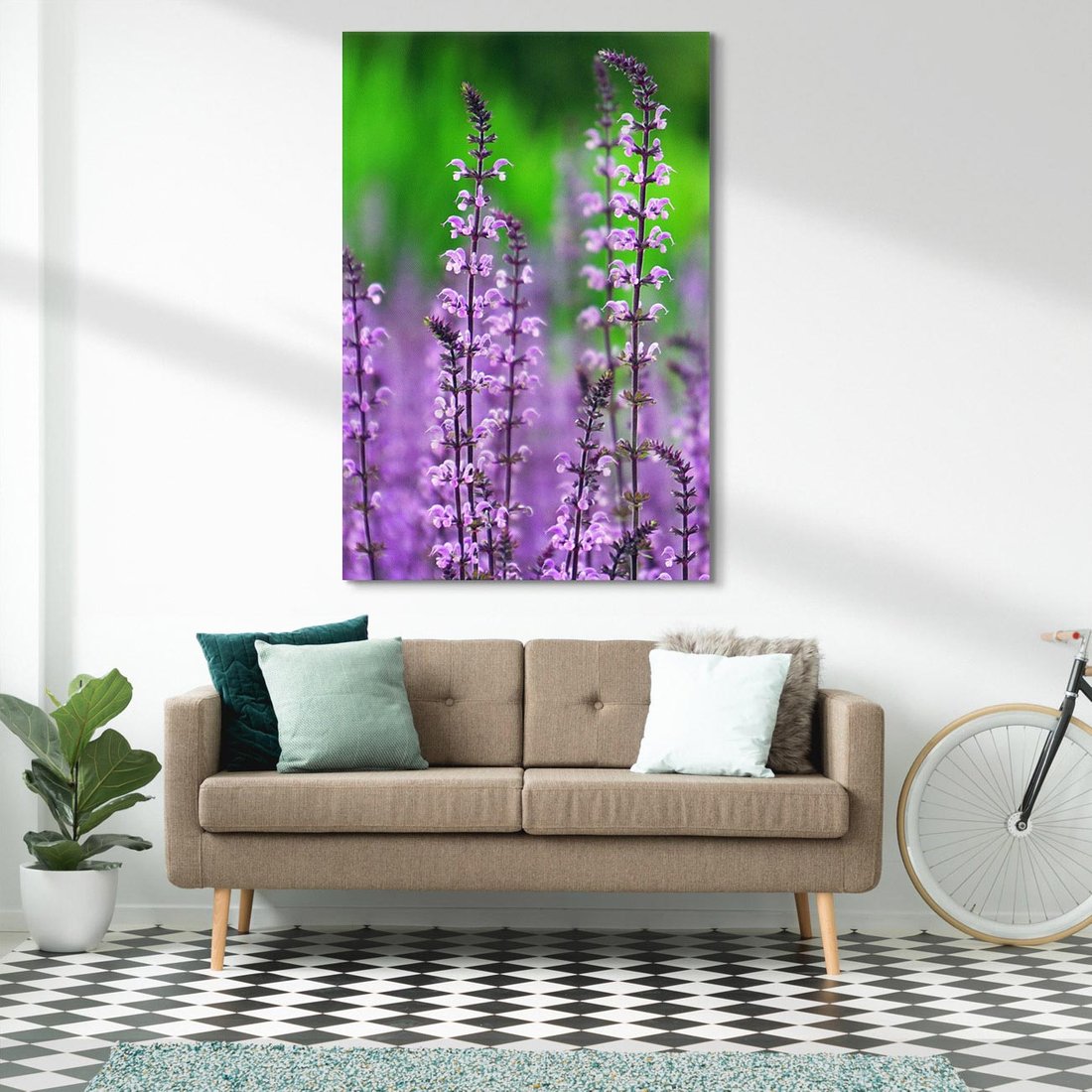 Obraz na płótnie 70x100 - Lawendowy urok - lawenda, kwiaty