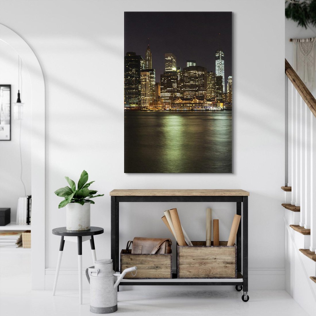 Obraz na płótnie 70x100 - Nowy Jork nocą - New York, Nowy