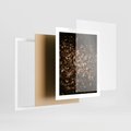 Plakat w ramie 40x50 - Brązowe Liście w Scenerii - suche liście jesień brąz - rama biała