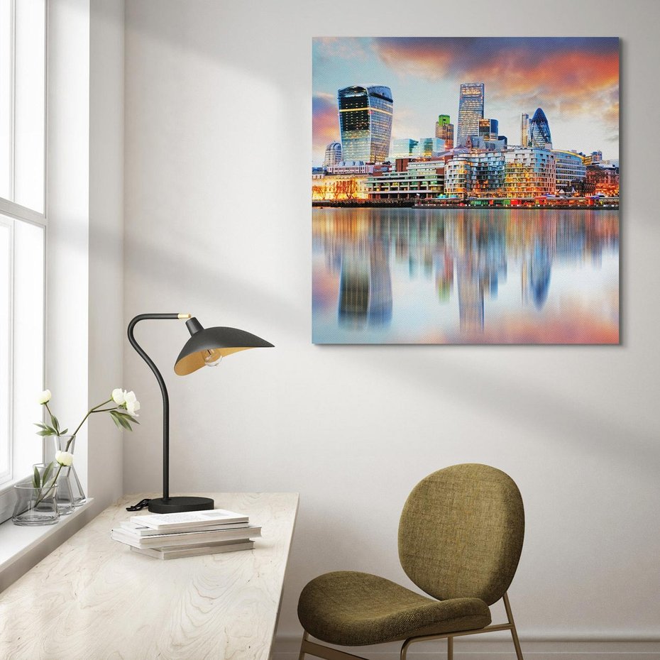 Obraz na płótnie 40x40 - Magiczne Miasto - Londyn, UK