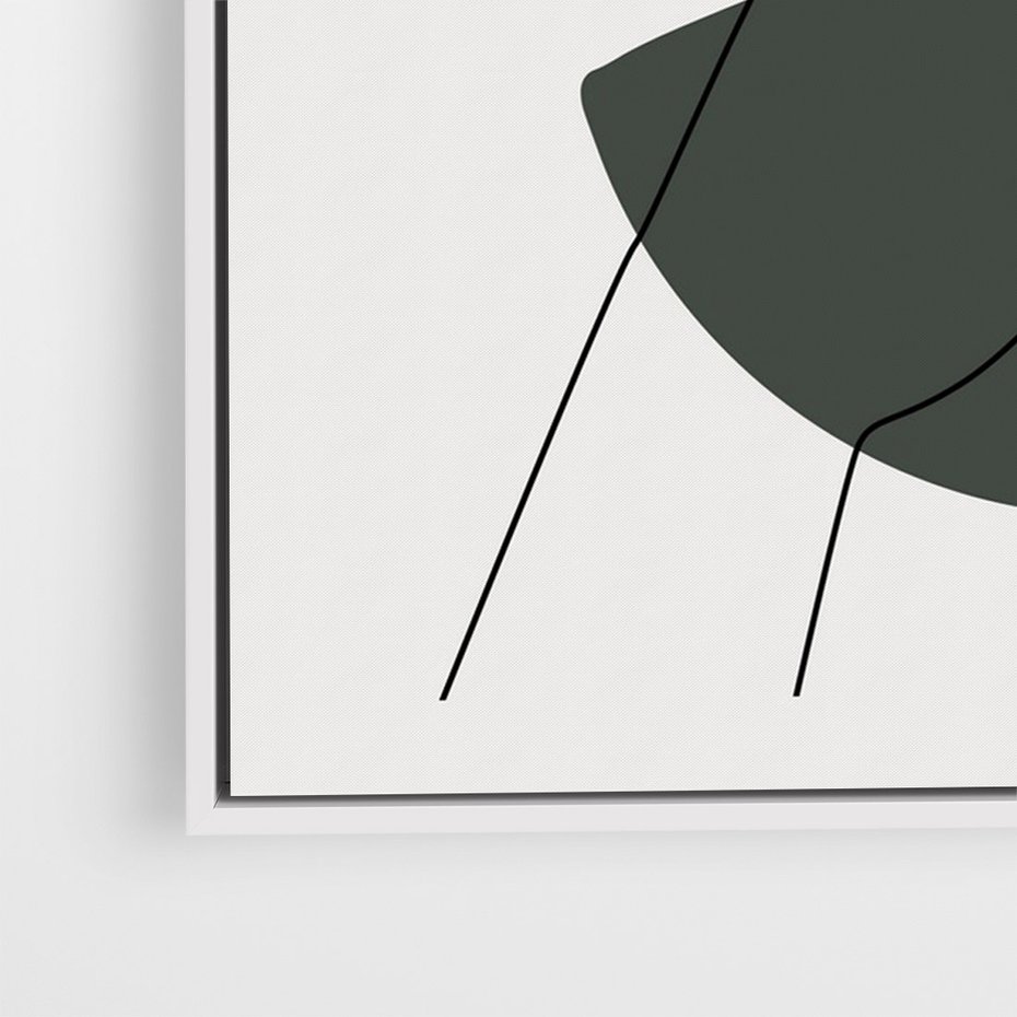 Obraz w ramie 80x120 - Rozkwitająca Opowieść - szkic jedną linią, one lone - rama biała