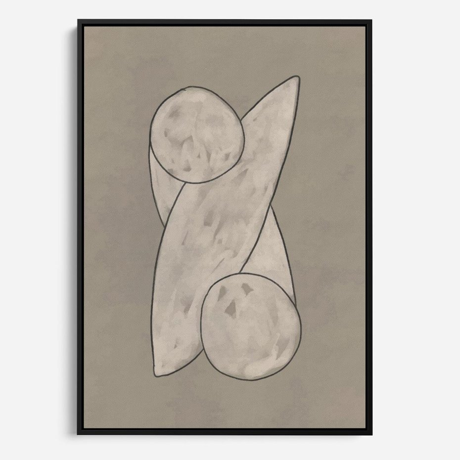 Obraz w ramie 50x70 - Zaklęte Anomalie - nowoczesna geometryczna sztuka, loftowe wnętrze - rama czarna