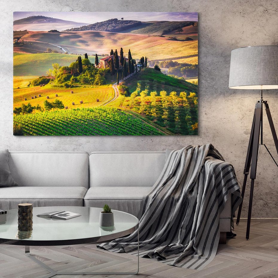 Obraz na płótnie 120x80 - Pejzaż w perspektywie - pejzaż, perspektywa