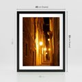 Plakat w ramie 40x50 - Miasto Pod Gwieździstym Niebem - uliczka, perspektywa - rama czarna