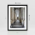 Plakat w ramie 30x40 - Uroki Kolumn - kolumny, architektura - rama czarna