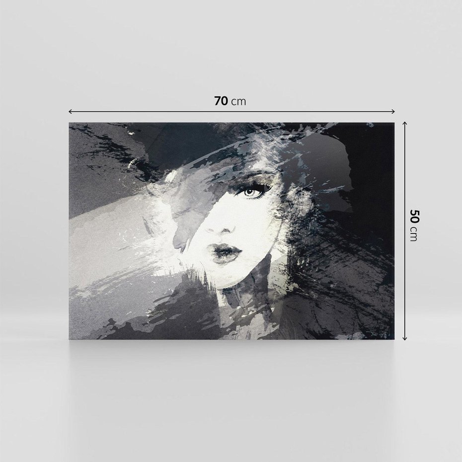 Obraz na płótnie 70x50 - Abstrakcyjna wizja kobiety - abstrakcja, kobieta