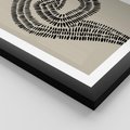 Plakat w ramie 40x50 - Nowoczesne Spektrum Wyobraźni - boho plakat, czarne kropki kreski - rama czarna