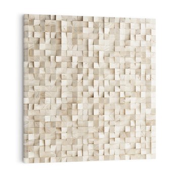 Obraz na płótnie 40x40 - Geometryczne 3D: Abstrakcyjna Harmonia - geometryczne, 3D