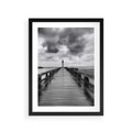 Plakat w ramie 30x40 - Romantyczny pomost z latarnią - pomost, latarnia - rama czarna