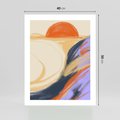 Plakat bez ramy 40x50 - Pomarańczowy Horyzont - pastelowy krajobraz, nowoczesny plakat