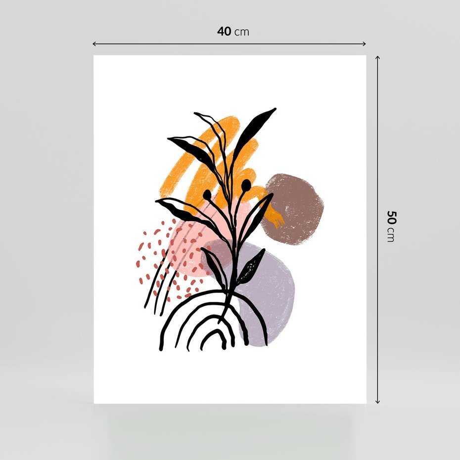 Plakat bez ramy 40x50 - Migocące Bezgraniczności - abstrakcyjna sztuka, liść monstery