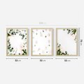 Zestaw obrazy w ramie 50x70 galeria - Białe, kwiaty, róże - rama drewno