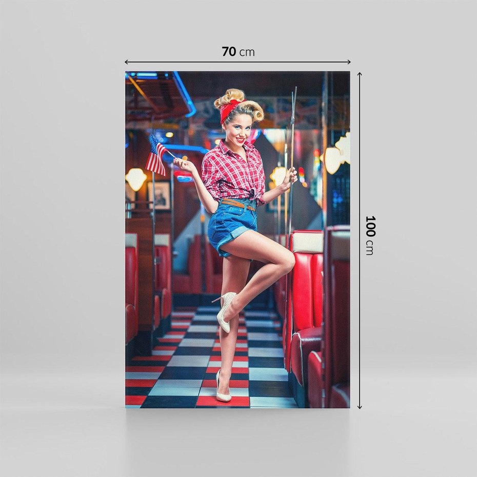 Obraz na płótnie 70x100 - Czas Wstecz - retro, restauracja