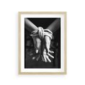 Plakat w ramie 30x40 - Splątane Uczucia - czarno biała fotografia, artystyczna - rama drewno