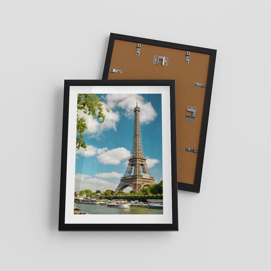 Plakat w ramie 30x40 - Paryż Eiffla - Paryż, Eiffla - rama czarna