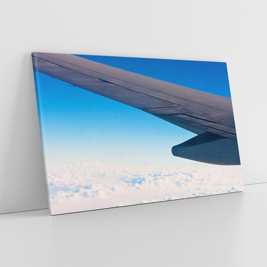 Obraz na płótnie 120x80 - Samolot ku Księżycowi - samolot, ksieżyc