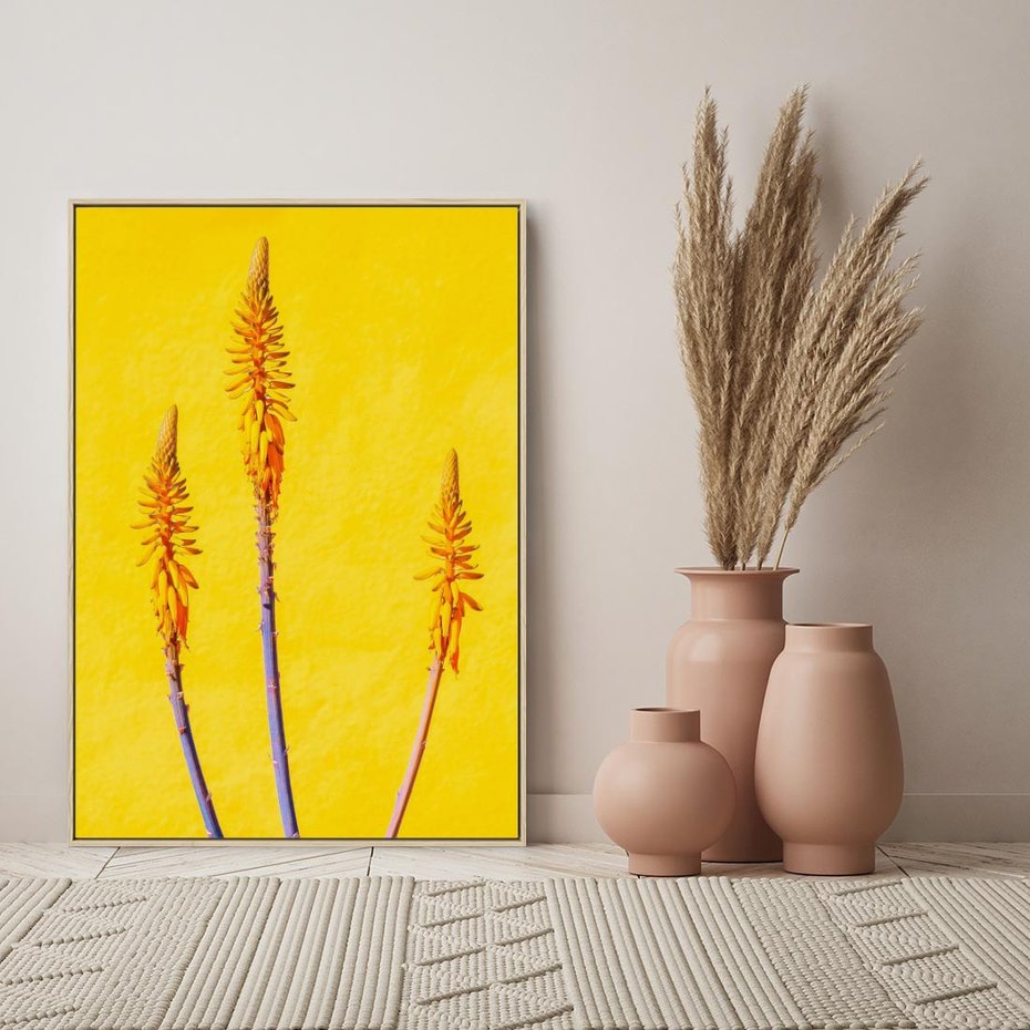 Obraz w ramie 80x120 - Radość Natury - kolor, kwiaty - rama drewno