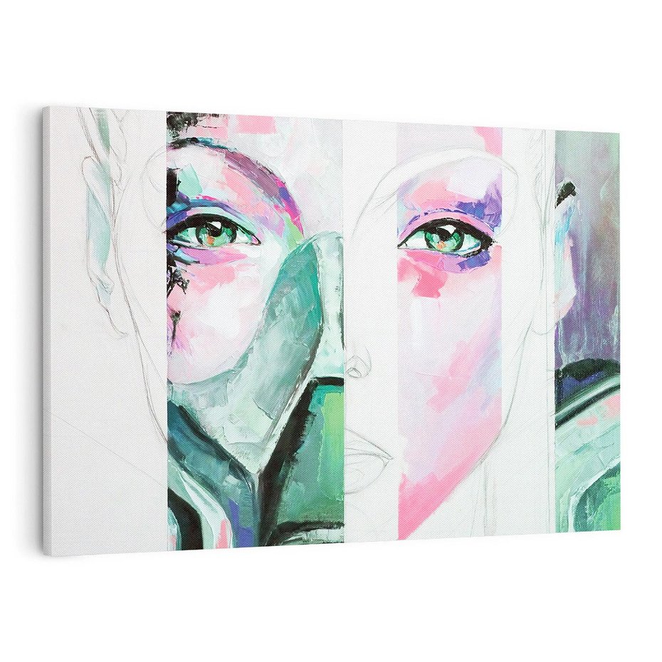 Obraz na płótnie 120x80 - Niezakończona Piękność - abstrakcyjny obraz olejny, portret kobiety