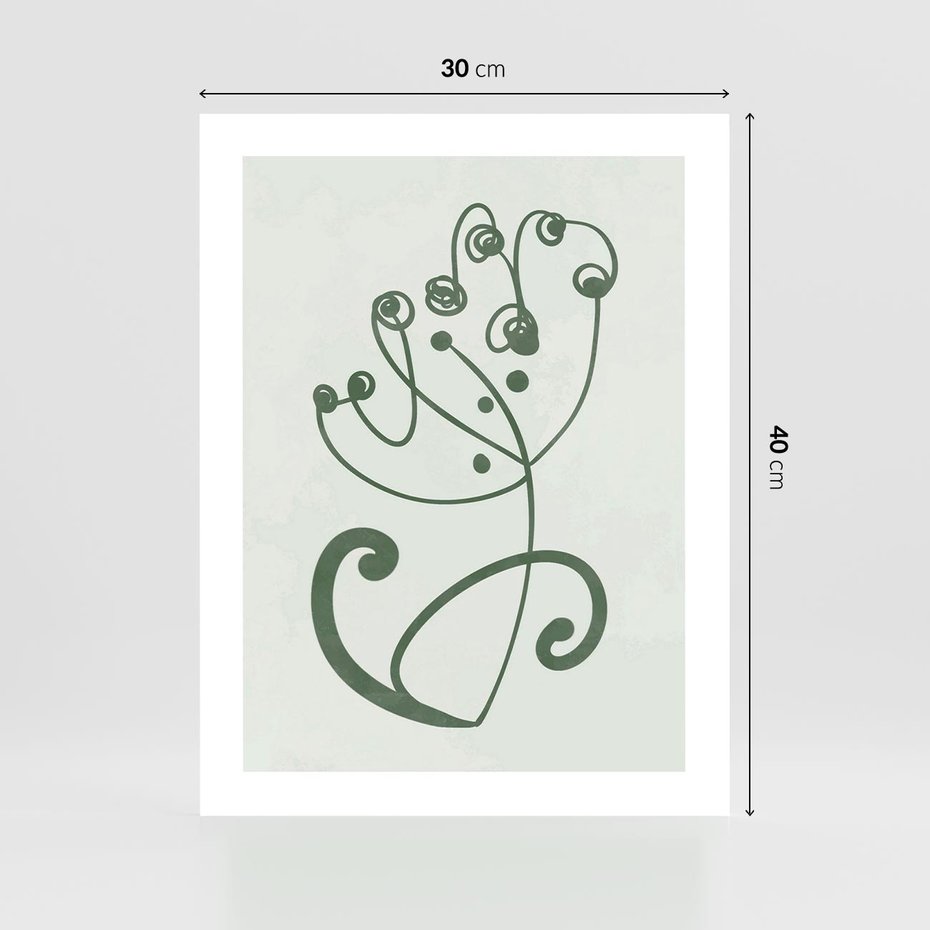 Plakat bez ramy 30x40 - Zieleń Wyjątkowego Ukojenia - zielony odcień, abstrakcja