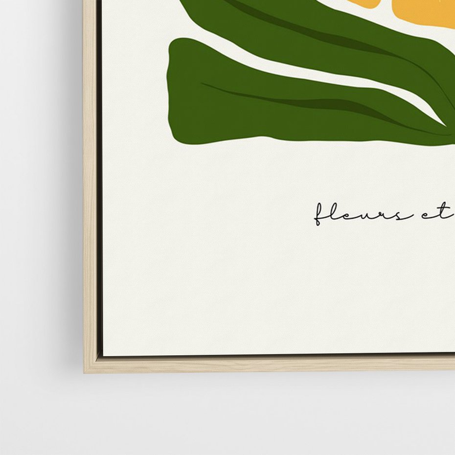 Obraz w ramie 80x120 - Kreatywne Wibracje - sztuka nowoczesna, kolorowe kwiaty - rama drewno