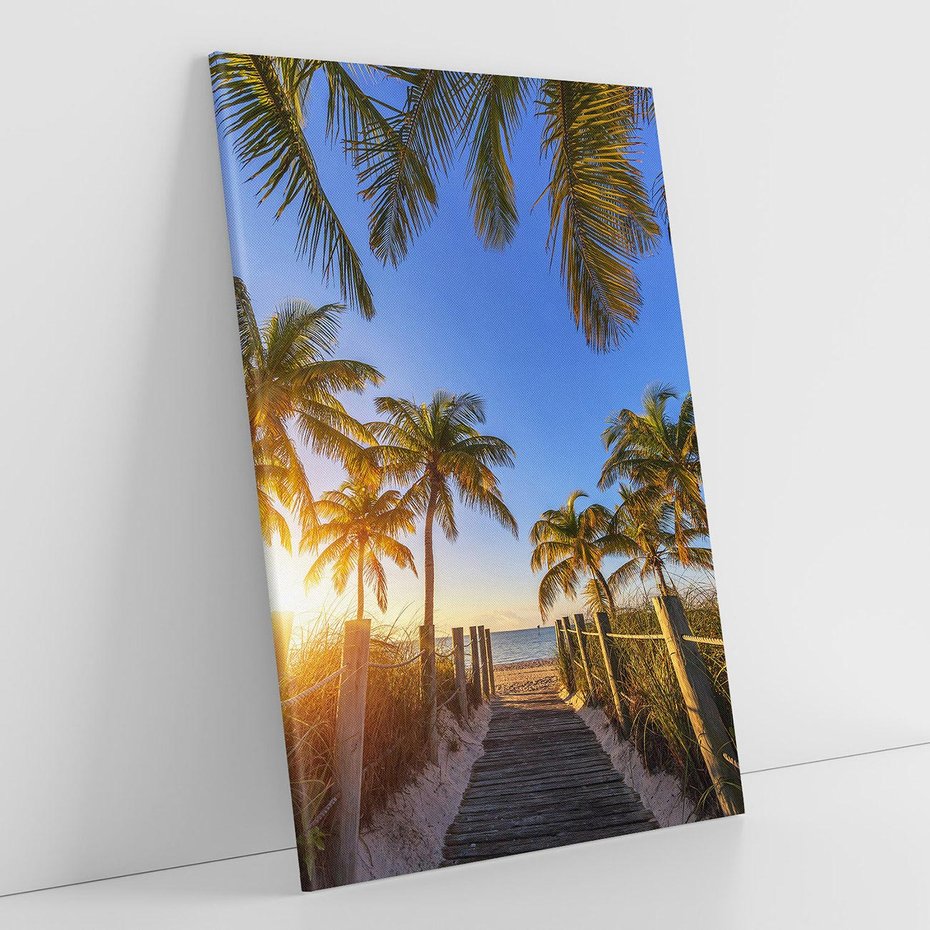 Obraz na płótnie 70x100 - Rajskie palmy w tropikalnym raju - palmy, tropiki