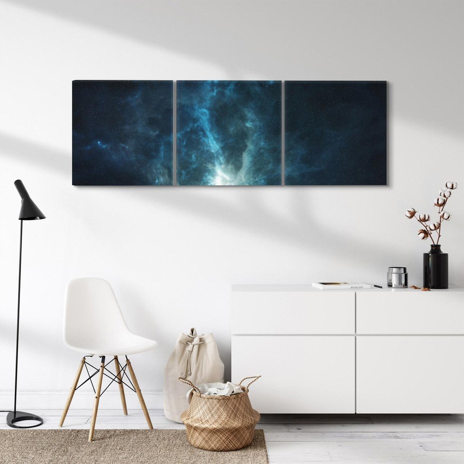 Obraz na płótnie 150x50 - Wędrówka przez galaktyki - ziemia, kosmos