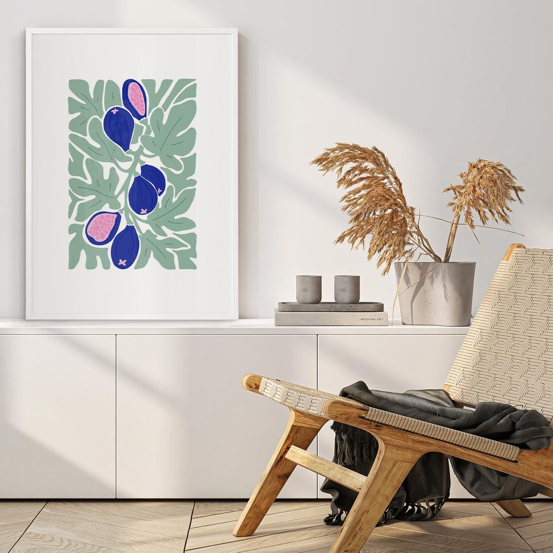 Plakat bez ramy 50x70 - Figi Fioletu - figi, sztuka nowoczesna