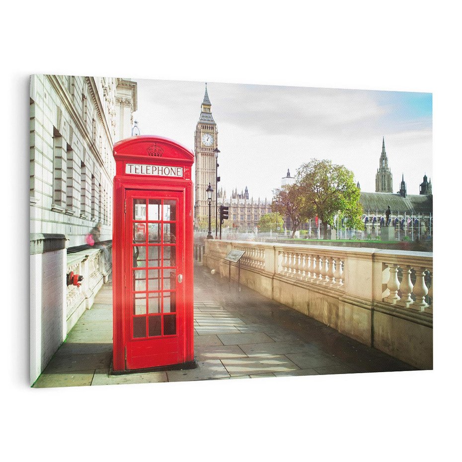 Obraz na płótnie 100x70 - Londyńskie widoki - Londyn, telefon