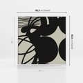 Obraz w ramie 80x80 - Modernistyczne Refleksje - abstrakcja, mroczny klimat - rama biała