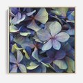 Obraz w ramie 50x50 - Hortensja - delikatność kwiatów - hortensja, kwiaty - rama drewno