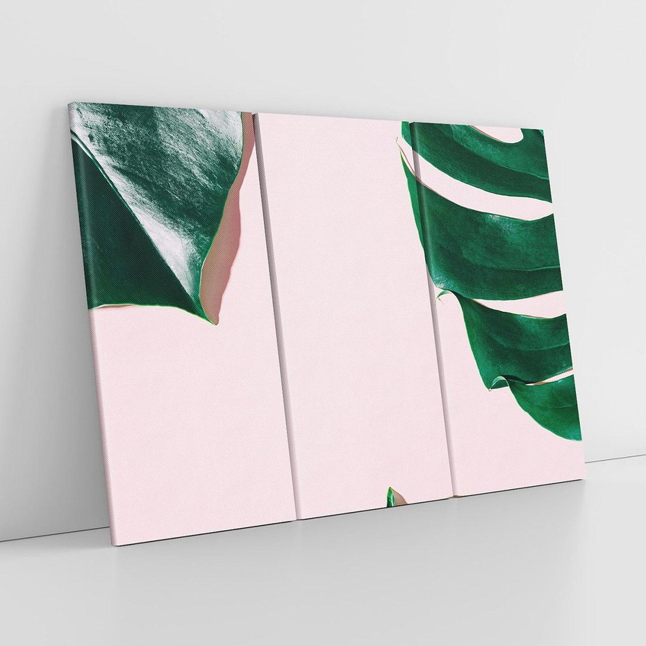 Obraz na płótnie 120x80 - Siła Natury - liście, monstera