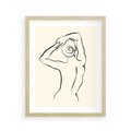 Plakat w ramie 40x50 - Tajemniczy Rytm - kobieta, posąg - rama drewno