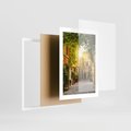 Plakat w ramie 30x40 - Malownicza Wędrówka - uliczka, perspektywa - rama biała