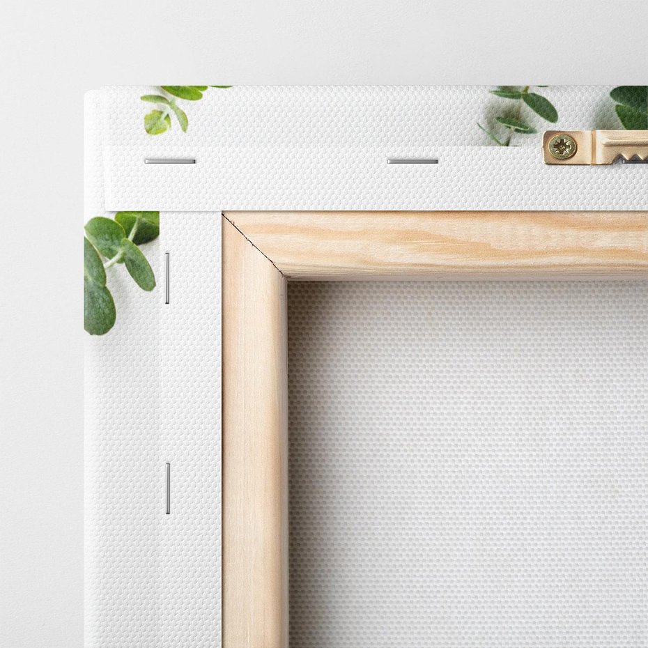 Obraz na płótnie 80x80 - Eukaliptusowa harmonia - eukaliptus, liście