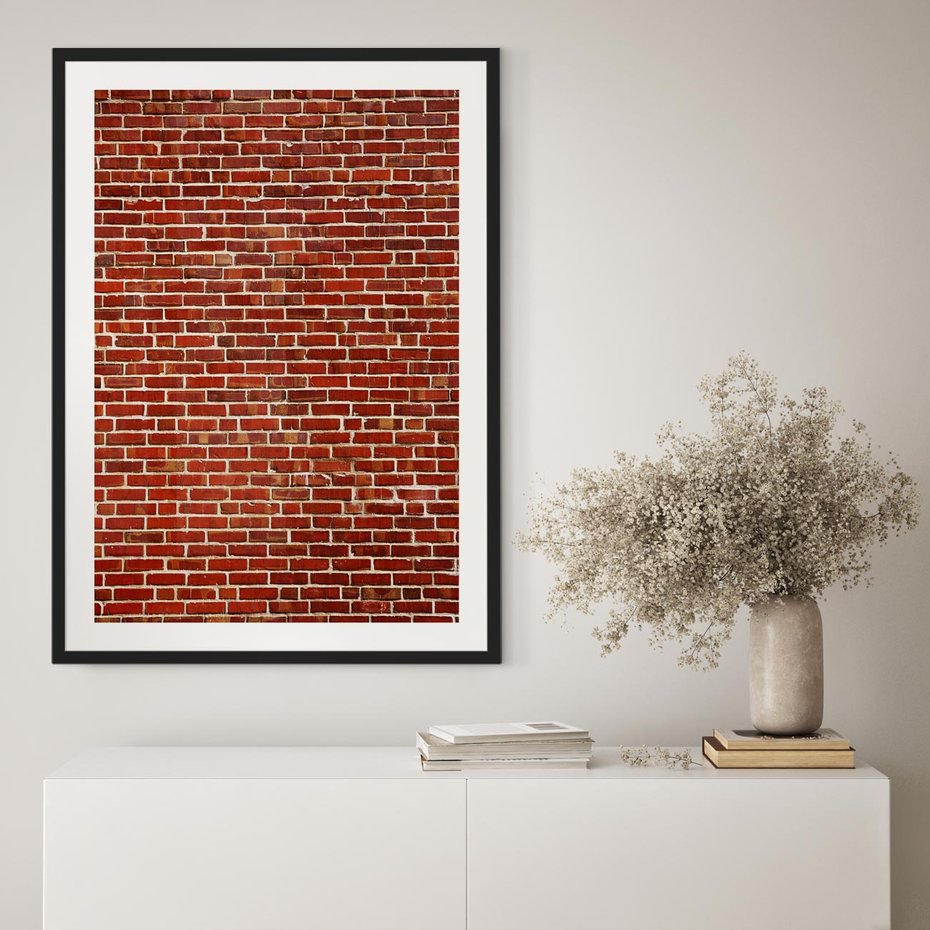 Plakat bez ramy 50x70 - Mur z Cegieł - cegły, mur