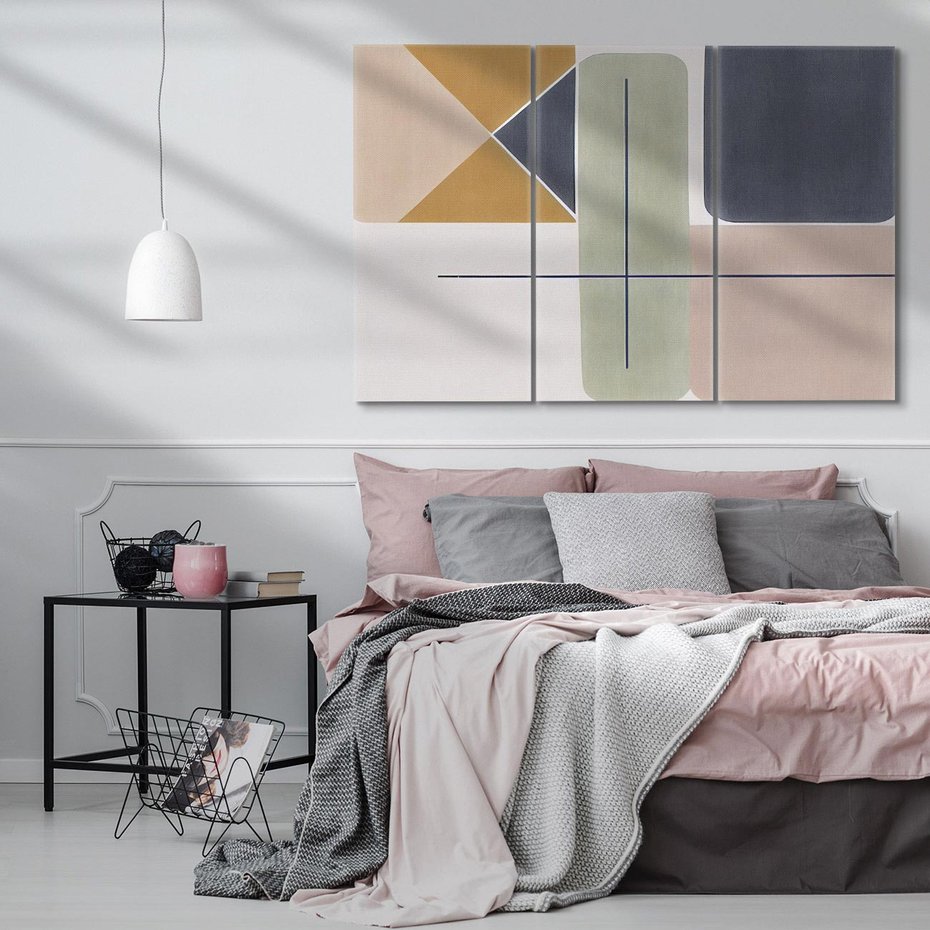 Obraz na płótnie 120x80 - Sztuka Abstrakcji - geometryczne kształty, kolorowe prostokąty